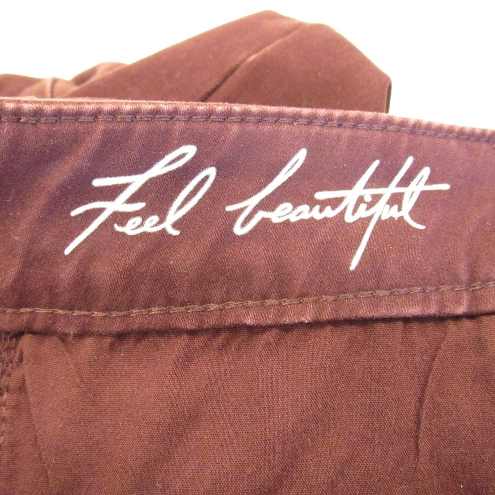 Wine Stretch Skinny Leg Jeans Zip Ankle Sz 4 R - Picture 11 of 13